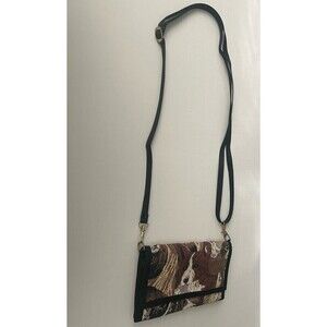 VTG Danny K Beverly Hills Tapestry crossbody Wallet Bag Purse Corgi Dog print